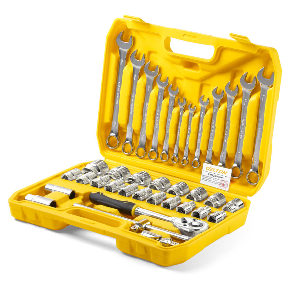 ชุดบ็อกซ์ DELTON รุ่น DKT-37PCS 1/2 นิ้ว แพ็ก 37 ชิ้น